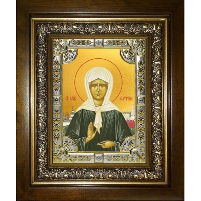 Икона освященная "Матрона Московская блаженная", в киоте 24x30 см фото