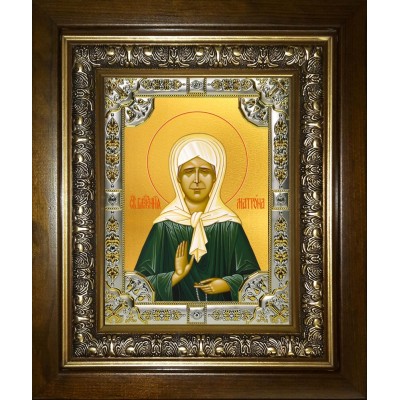Икона освященная "Матрона Московская блаженная", в киоте 24x30 см фото