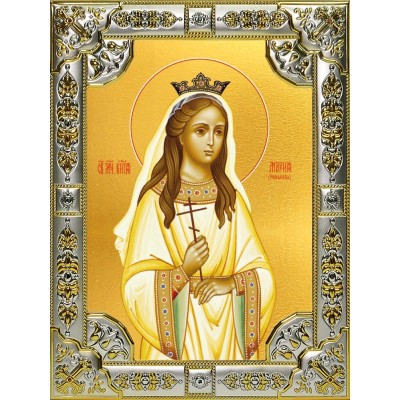 Икона освященная "Мария (Романова) страстотерпица, царевна", 18x24 см, со стразами фото