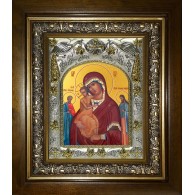 Икона освященная "Трех Радостей, икона Божией Матери", в киоте 20x24 см фото