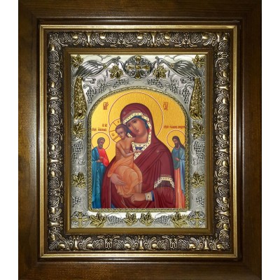 Икона освященная "Трех Радостей, икона Божией Матери", в киоте 20x24 см фото