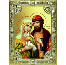 Икона освященная "Петр и Феврония святые благоверные князья", 18x24 см, со стразами арт.245992