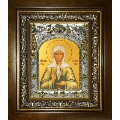 Икона освященная "Матрона Московская блаженная", в киоте 20x24 см фото