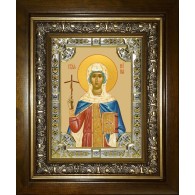 Икона освященная "Нина просветительница Грузии, равноапостольная", в киоте 24x30 см фото