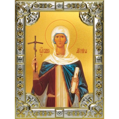 Икона освященная "Нина просветительница Грузии, равноапостольная", 18x24 см, со стразами фото