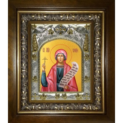 Икона освященная "София мученица", в киоте 20x24 см фото