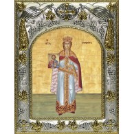 Икона освященная "Феодора Цареградская преподобная", 14x18 см фото