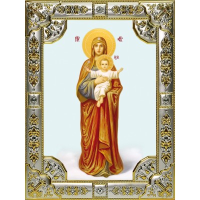 Икона освященная "Благодатное Небо икона Божией Матери", 18х24см, со стразами фото