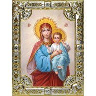 Икона освященная "Божия Матерь", 18x24 см, со стразами фото