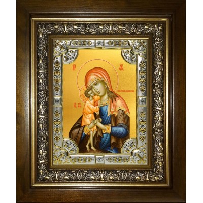 Икона освященная "Взыскание погибших, икона Божией Матери", в киоте 24x30 см фото