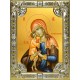 Икона освященная "Взыскание погибших, икона Божией Матери", 18x24 см, со стразами