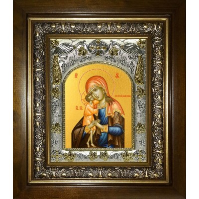 Икона освященная "Взыскание погибших, икона Божией Матери", в киоте 20x24 см фото