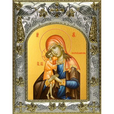 Икона освященная "Взыскание погибших, икона Божией Матери", 14x18 см фото