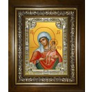 Икона освященная "Воспитание, икона Божией Матери", в киоте 24x30 см