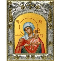 Икона освященная "Воспитание, икона Божией Матери", 14x18 см фото