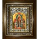 Икона освященная "Всех скорбящих Радость икона Божией Матери", в киоте 20x24 см