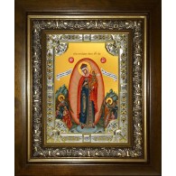 Икона освященная "Всех скорбящих Радость, икона Божией Матери", в киоте 24x30 см фото
