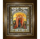 Икона освященная "Всех скорбящих Радость икона Божией Матери", в киоте 20x24 см