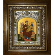 Икона освященная "Всецарица икона Божией Матери", в киоте 20x24 см фото