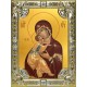 Икона освященная "Владимирская икона Божией Матери", 18x24 см, со стразами