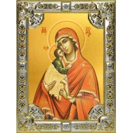 Икона освященная "Донская икона Божией Матери", 18x24 см, со стразами фото