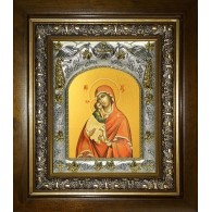 Икона освященная "Донская икона Божией Матери", в киоте 20x24 см фото