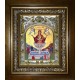 Икона освященная "Живоносный источник Божией Матери", в киоте 20x24 см