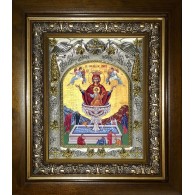 Икона освященная "Живоносный источник Божией Матери", в киоте 20x24 см фото