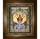 Икона освященная "Живоносный источник Божией Матери", в киоте 20x24 см