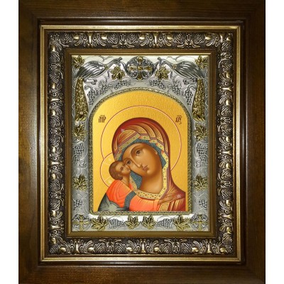 Икона освященная "Игоревская икона Божией Матери", в киоте 20x24 см фото