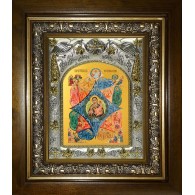 Икона освященная "Божия Матерь Неопалимая Купина", в киоте 20x24 см фото