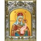 Икона освященная "Новодворская икона Божией Матери", 14x18 см