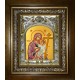 Икона освященная "Новоникитская икона Божией Матери", в киоте 20x24 см