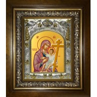 Икона освященная "Новоникитская икона Божией Матери", в киоте 20x24 см фото