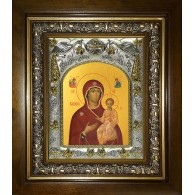 Икона освященная "Одигитрия, икона Божией Матери", в киоте 20x24 см фото