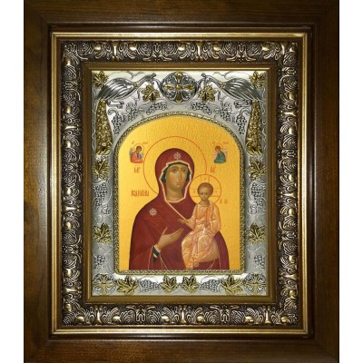 Икона освященная "Одигитрия, икона Божией Матери", в киоте 20x24 см фото