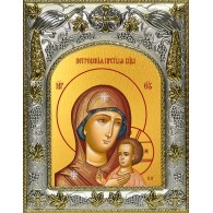 Икона освященная "Петровская икона Божией Матери", 14x18 см фото
