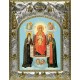 Икона освященная "Печерская икона Божией Матери", 14x18 см