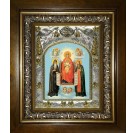 Икона освященная "Печерская икона Божией Матери", в киоте 20x24 см