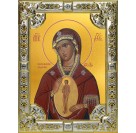 Икона освященная "В родах Помощница, икона Божией Матери", 18x24 см, со стразами