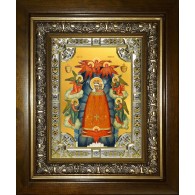 Икона освященная "Прибавление Ума, икона Божией Матери", в киоте 24x30 см фото