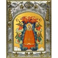 Икона освященная "Прибавление Ума, икона Божией Матери", 14x18 см фото