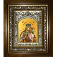 Икона освященная "Призри на смирение, икона Божией Матери", в киоте 20x24 см фото
