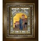 Икона освященная "Светоявленная икона Божией Матери", в киоте 20x24 см