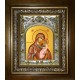 Икона освященная "Седмиезерская икона Божией Матери", в киоте 20x24 см