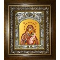 Икона освященная "Седмиезерская икона Божией Матери", в киоте 20x24 см фото