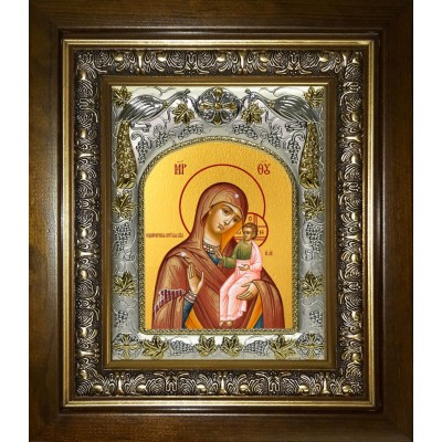 Икона освященная "Седмиезерская икона Божией Матери", в киоте 20x24 см фото