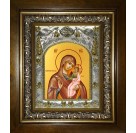 Икона освященная "Седмиезерская икона Божией Матери", в киоте 20x24 см