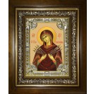 Икона освященная "Семистрельная икона Божией Матери", в киоте 24x30 см