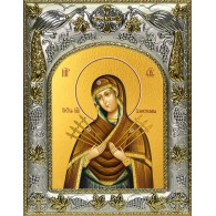 Икона освященная "Семистрельная икона Божией Матери", 14x18 см фото